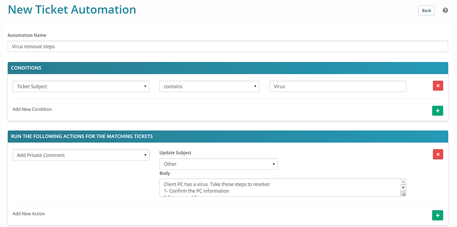 ticket handling best practices - automating tickets