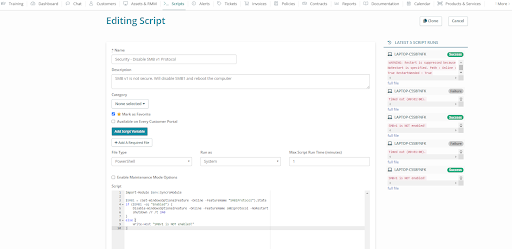 Syncro RMM Editing PowerShell Script