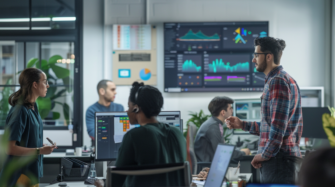 IT people in office working